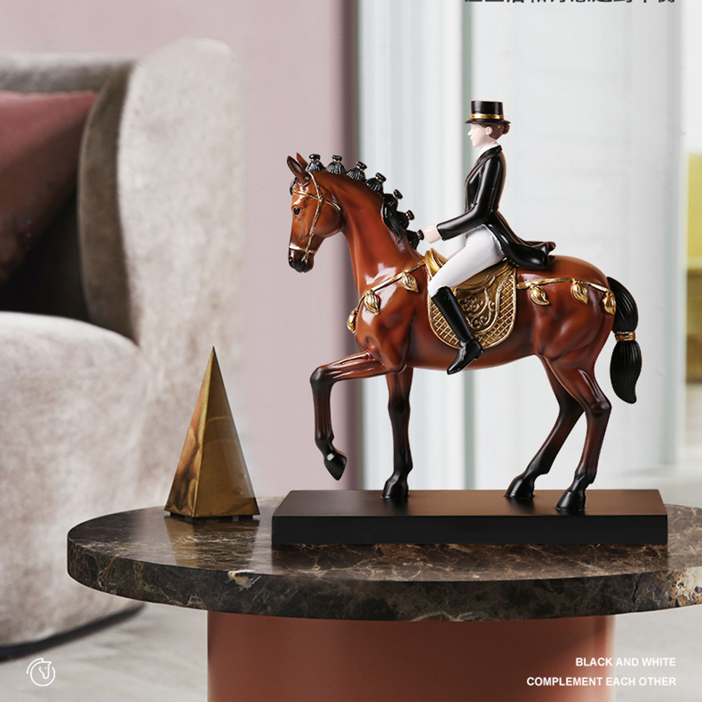 Polyresin handgefertigte Wohnkultur Ornament Figur Pferd