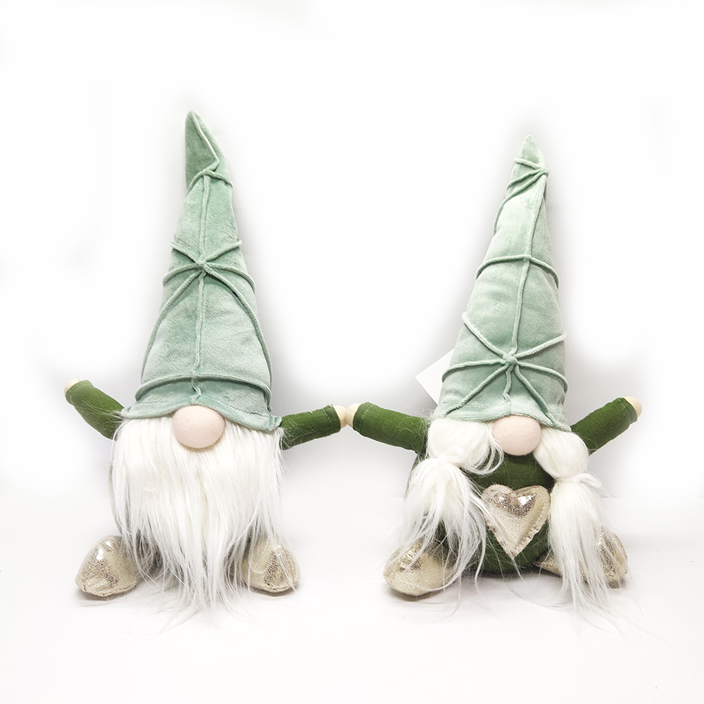 Zwerg weicher Plüsch handgemachte Frühlingsgrün Mini Gnome Elf Ornamente Puppe Urlaub gefüllte Figur Spielzeug