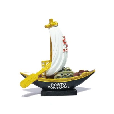 Günstige Custom Porto Portugal 3D Harz Tourist Souvenir Boot Skulptur
