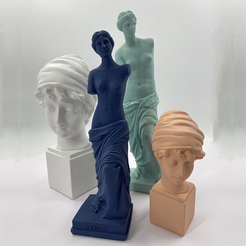 Polyresin Art Collectible Griechische Figuren Mädchen Gesicht Venus Büste Statue für Heimdekoration